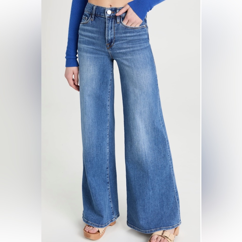 FRAME Le Palazzo wide leg jeans size 25 blue fade